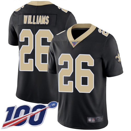 Men New Orleans Saints Limited Black P J  Williams Home Jersey NFL Football #26 100th Season Vapor Untouchable Jersey